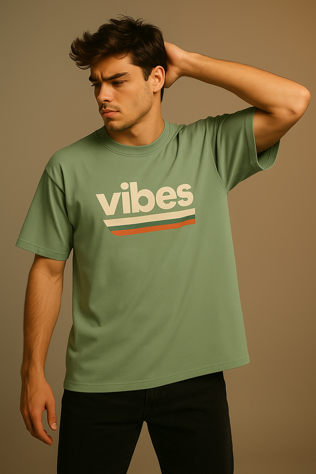 Vibes Aesthetic Oversized T-Shirt - Layering