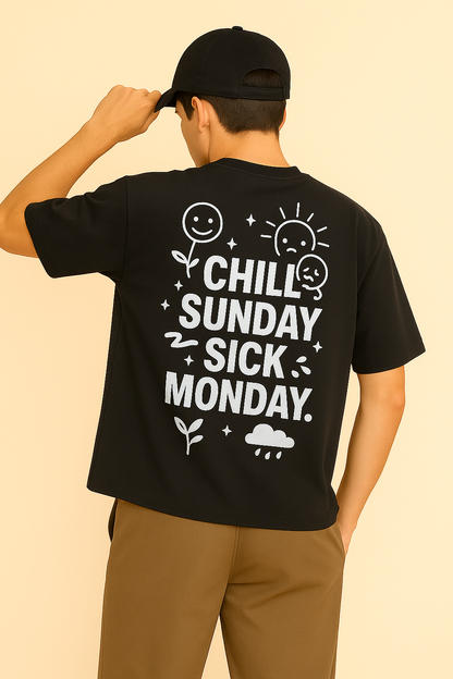 Layering Premium Back & Front Designed T-Shirt Black - Layering 